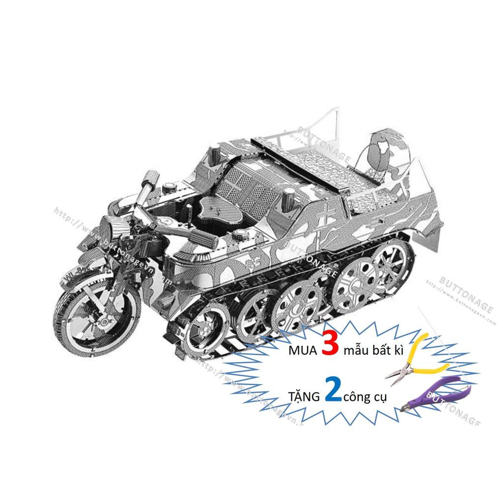 Mô Hình Lắp Ráp 3d Xe Moto Bánh Xích SdKfz 2 Kettenkrad - Đức