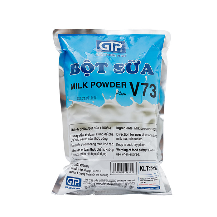 Bột kem béo V73 GTP [5kg]– Bột béo thực vật cao cấp, nguyên liệu pha chế trà sữa, nấu trà sữa ngon