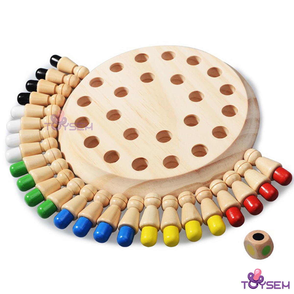 Đồ chơi cờ nhớ bàn tròn rèn luyện trí nhớ - Đồ chơi giáo dục màu sắc và phát triển trí não thông minh cho bé từ 3+ tuổi