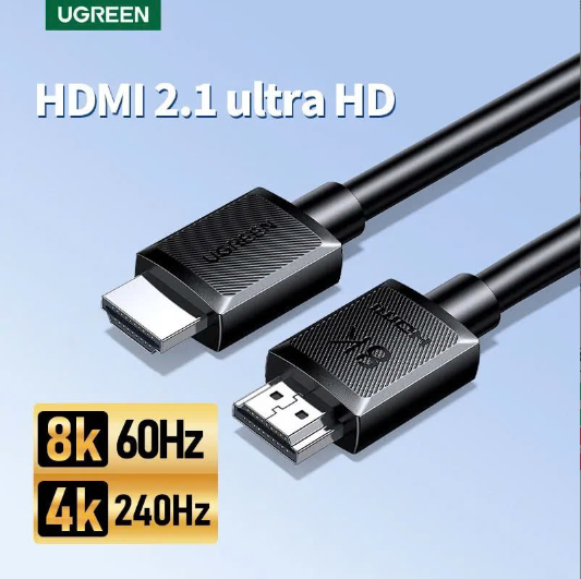 Cáp HDMI 2.1 dài 10M Ugreen 45436 48Gbps 8K@60Hz 4K@240Hz, HDCP 2.2&amp;2.3 eARC HDR - Hàng Chính Hãng