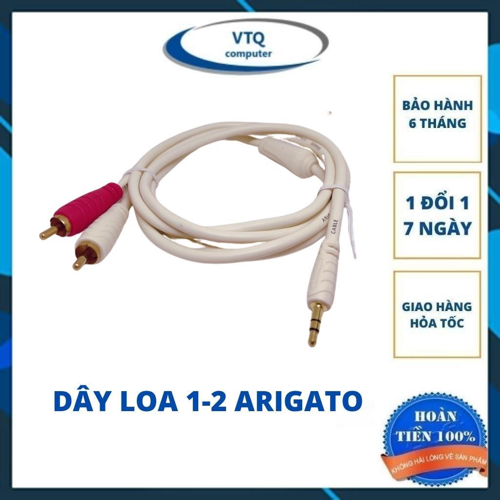 Dây loa 1 ra 2 arigato av Audio - Dây Kết Nối Âm Thanh Loa, Amply, Tivi, Dây AV Ra 3.5, Dây 2 Đầu AV(xanh hoặc trắng)