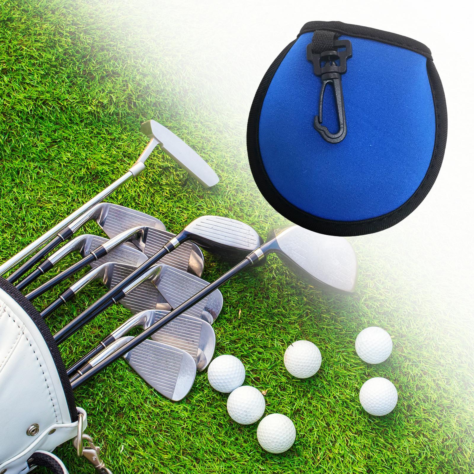 Golf Ball Cleaner with Clip Portable Golf Ball Wiping Golf Ball Cleaning Bag