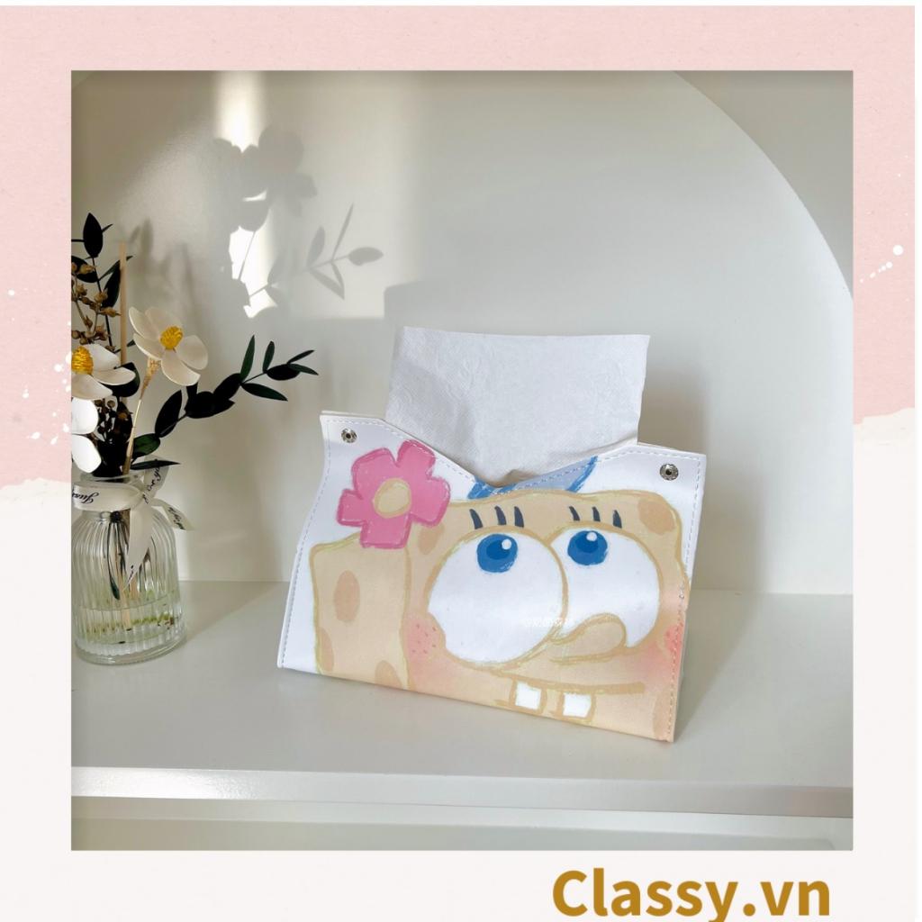 Hộp đựng khăn giấy Classy bằng da PU chống thấm nước PK1511