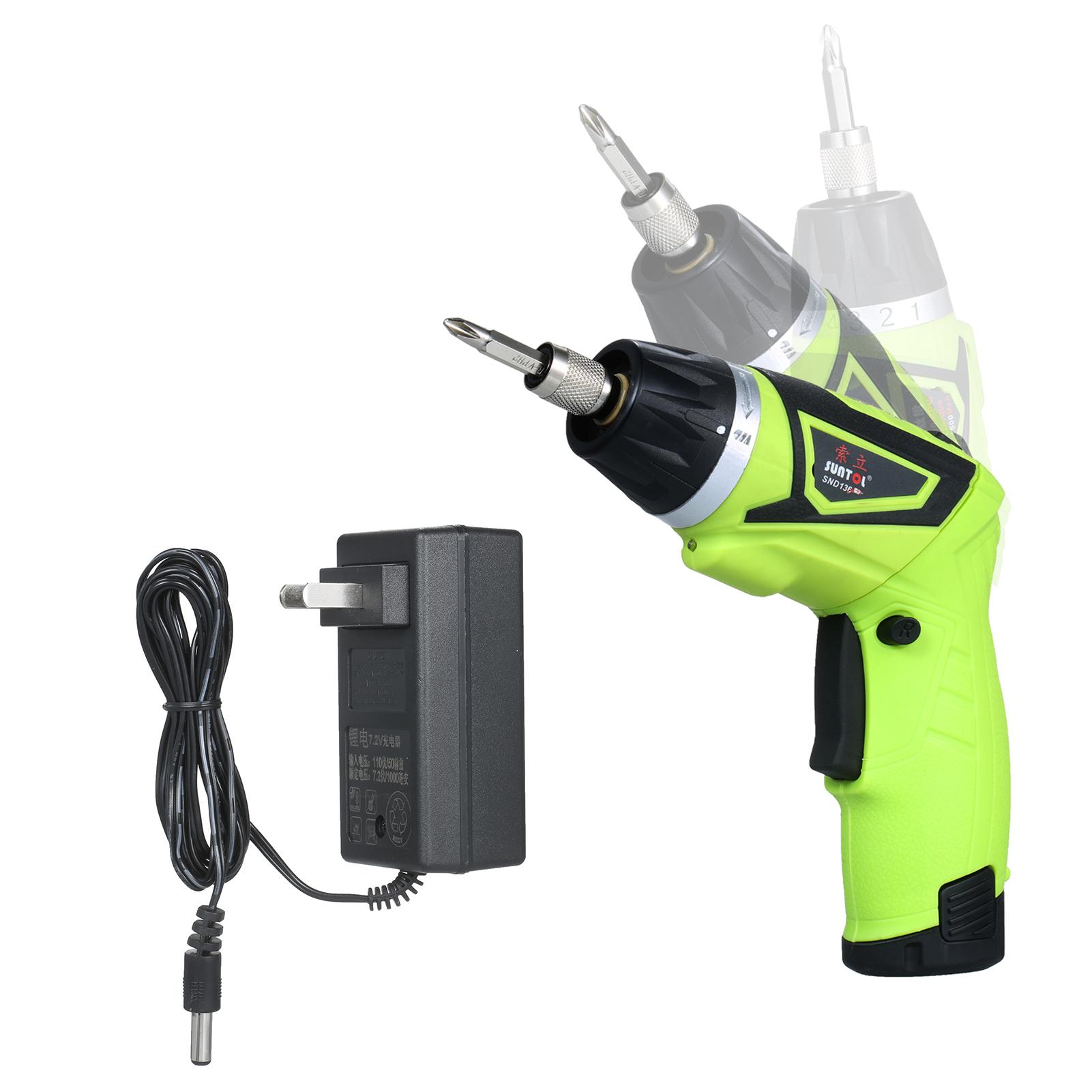 6.0N.m Cordless Electric Screwdriver 2PCS Rechargeable 1500mAh Li-ion 7 Torque Setting 2 Position Handle with LED Light