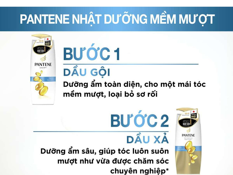 Dầu Gội Pantene Nhật Bản Dương Mềm Mượt