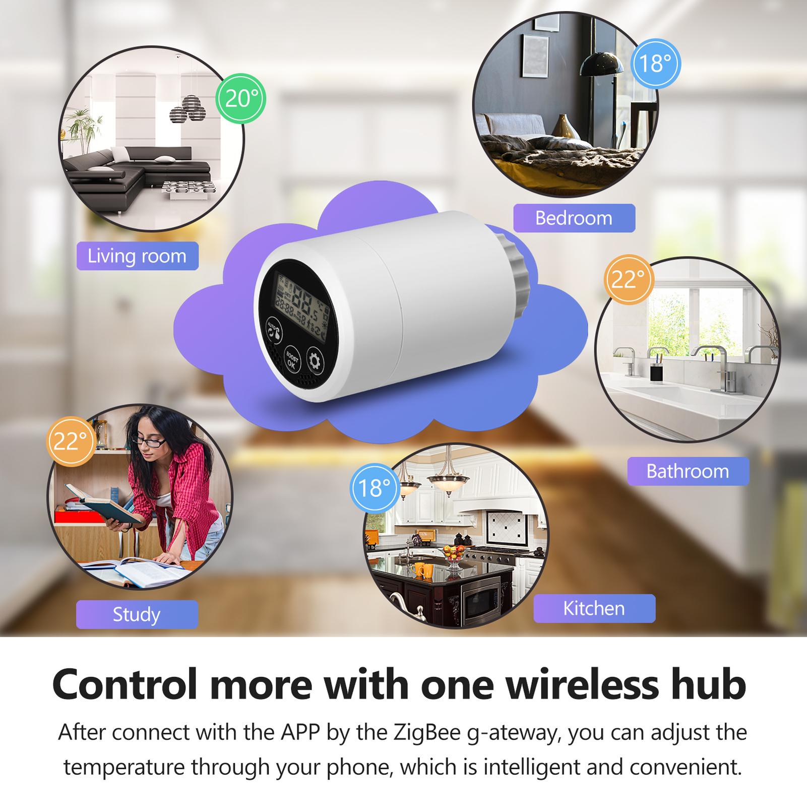 HY366RT ZigBee Temperature Controller Thermostatic Radiator Intelligent Home Household Temperature Controller Constant