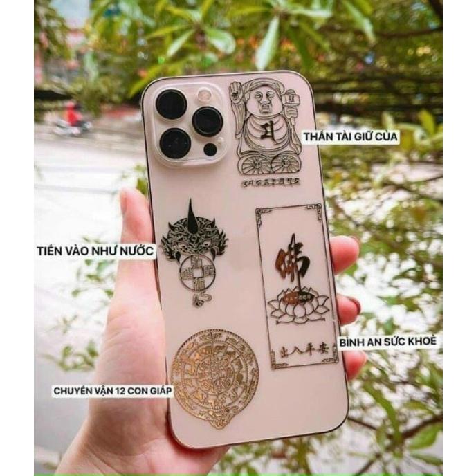 Miếng Dán Điện Thoại May Mắn Tài Lộc Phù Hợp Dán Tất Cả Các Dòng Điện Thoại Đẹp Lung Linh