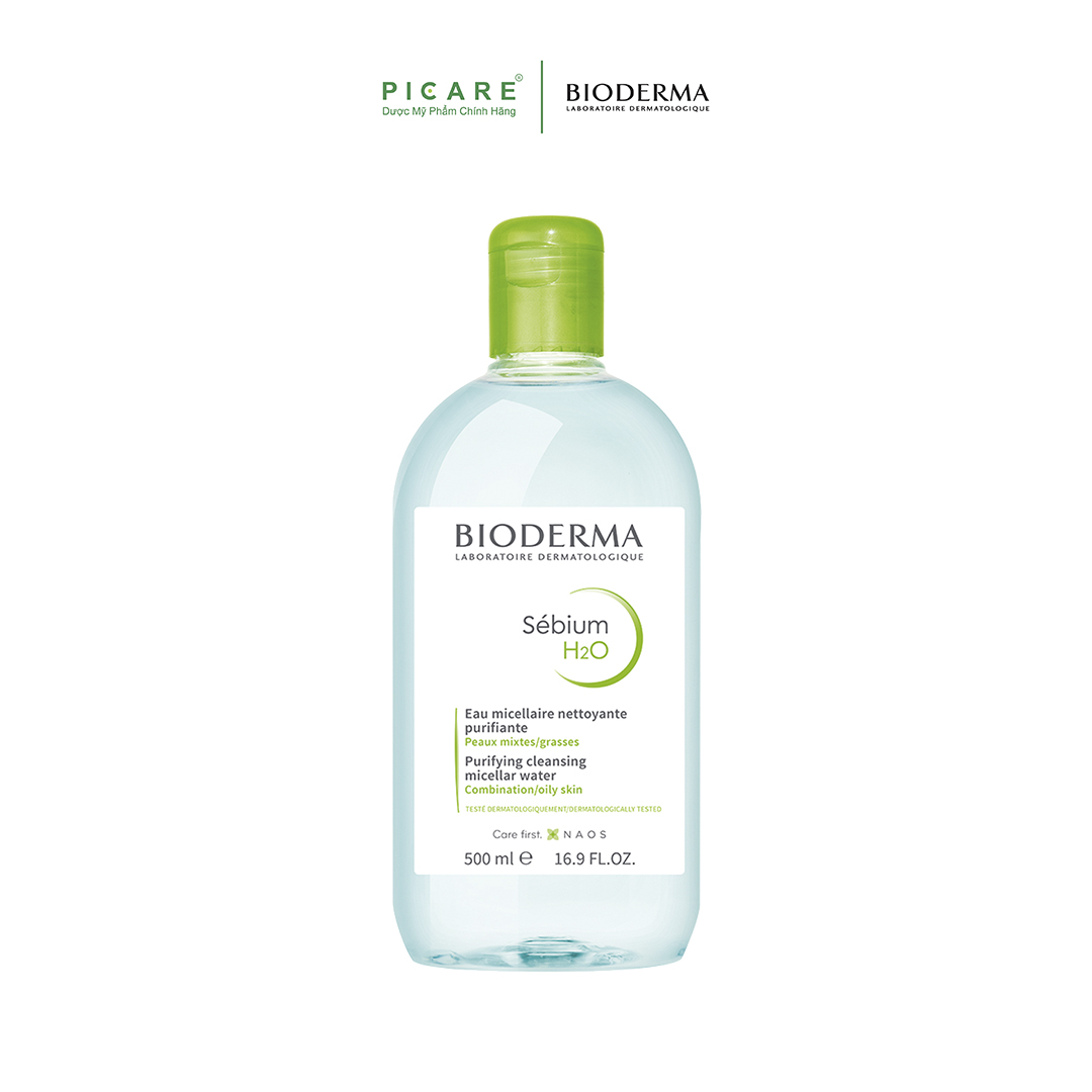 Nước tẩy trang dành cho da dầu, da mụn BIODERMA Sébium H2O 500ml