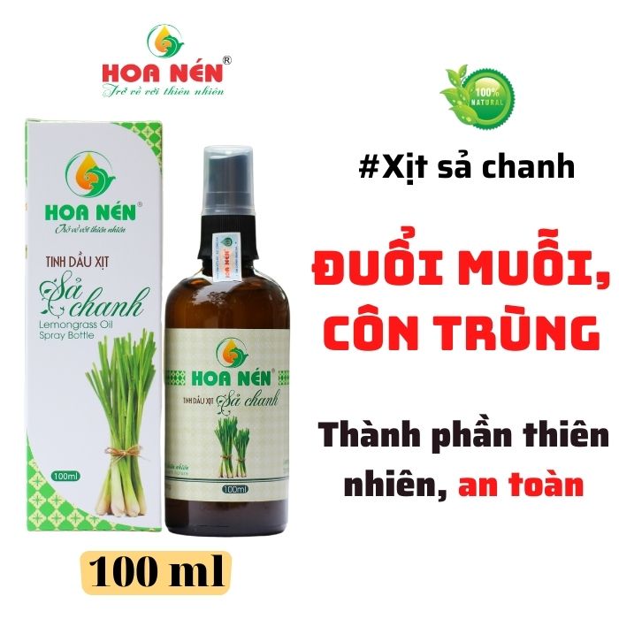 Chai xịt Sả chanh 100ml - Hoa Nén