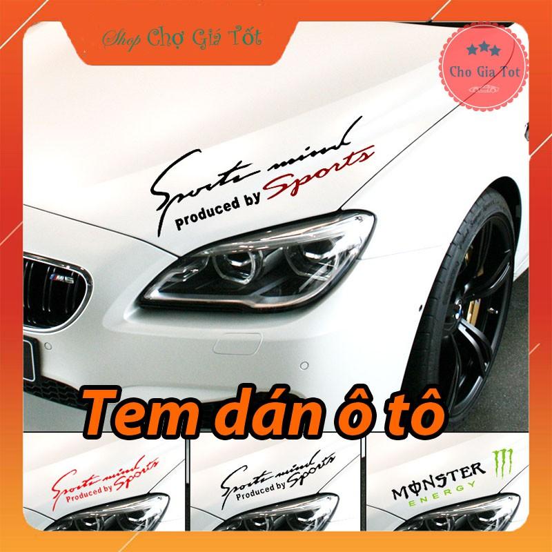 Tem SPORT MIND Prodeced dán trang trí nắp CAPO ô tô