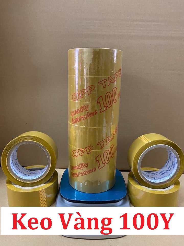 Băng Keo 100Yard USA Trong/Đục Loại Chuẩn 1Kg, Keo Dính Tốt Chất Lượng OPP