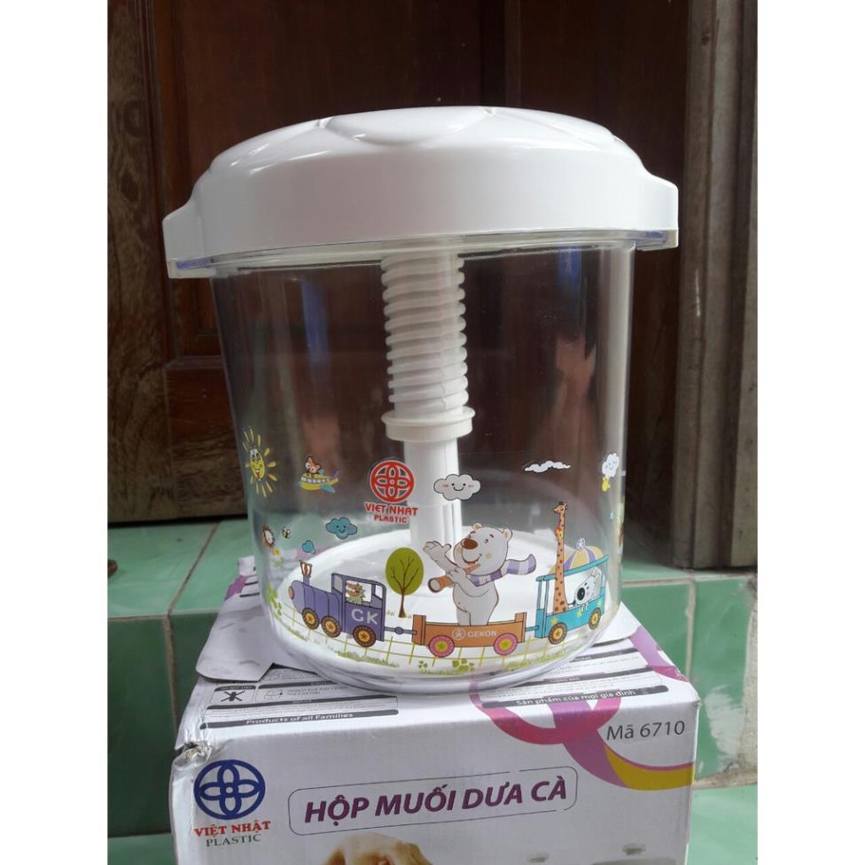 Sỉ Hộp muối dưa cà Việt Nhật loại 5Lit - hộp đựng muối dưa cà ngon miệng tiện lợi