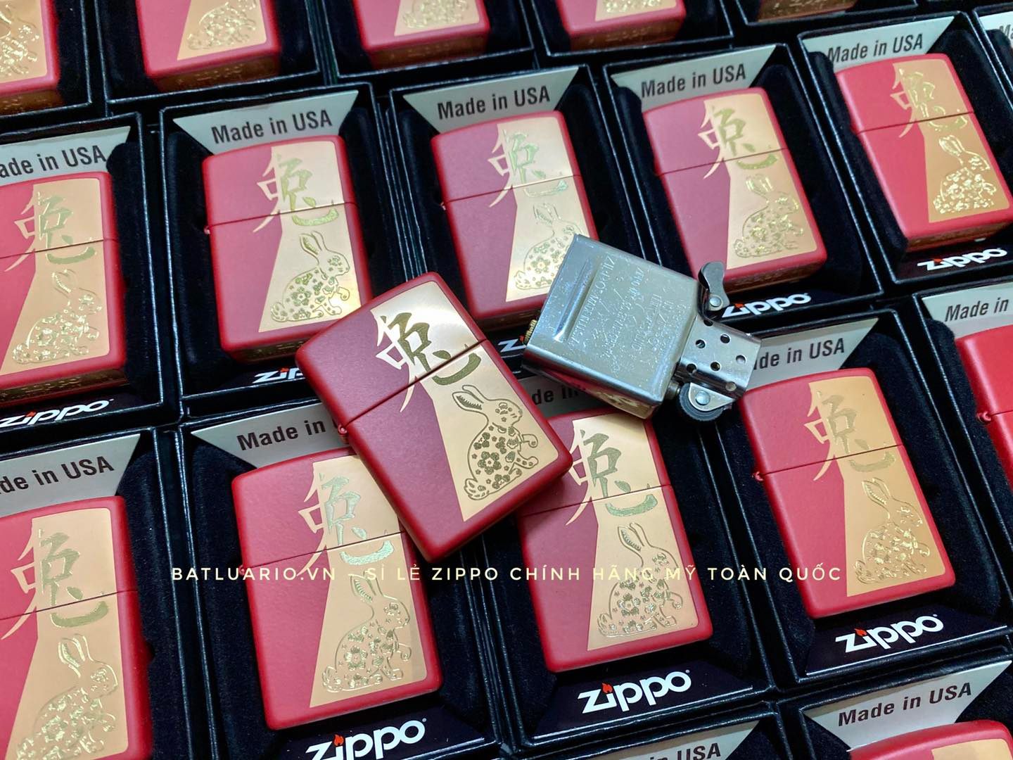 Bật Lửa Zippo 48282 – Zippo Year of the Rabbit Red Matte