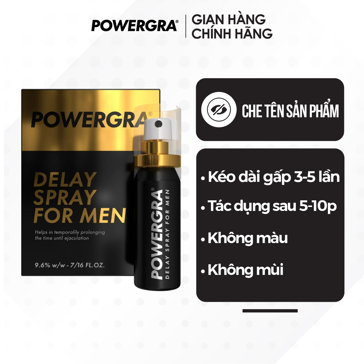 [Chai 13ml] Chai xịt hỗ trợ nam giới Powergra For Men