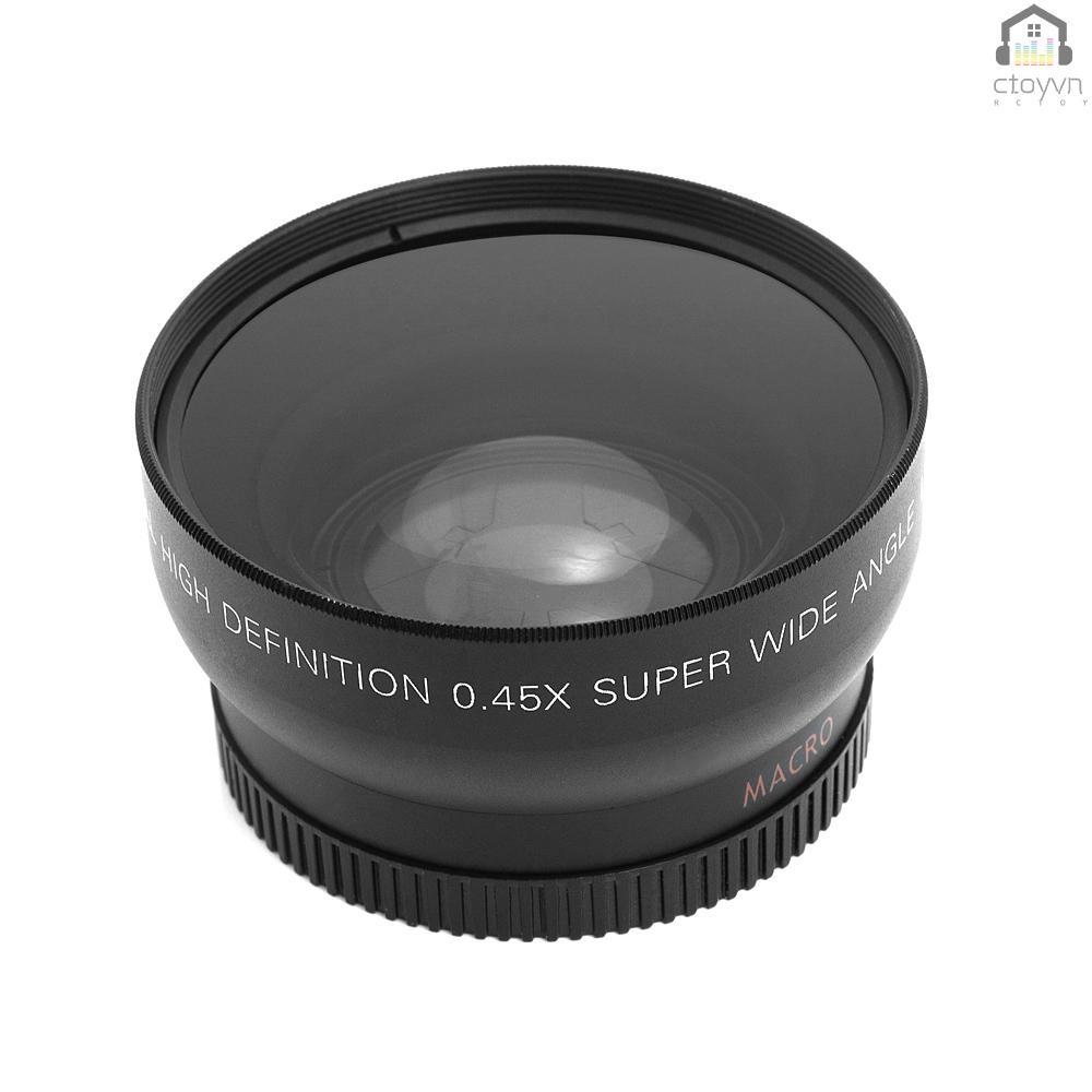 Thấu kính góc rộng HD 52MM 0.45x cho máy ảnh Pentax 52MM DSLR
