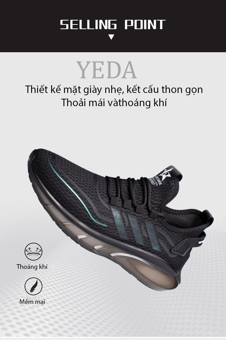 Giày thể thao nam dệt kim nhẹ nhàng trẻ trung kiểu dáng Châu Âu - 68911