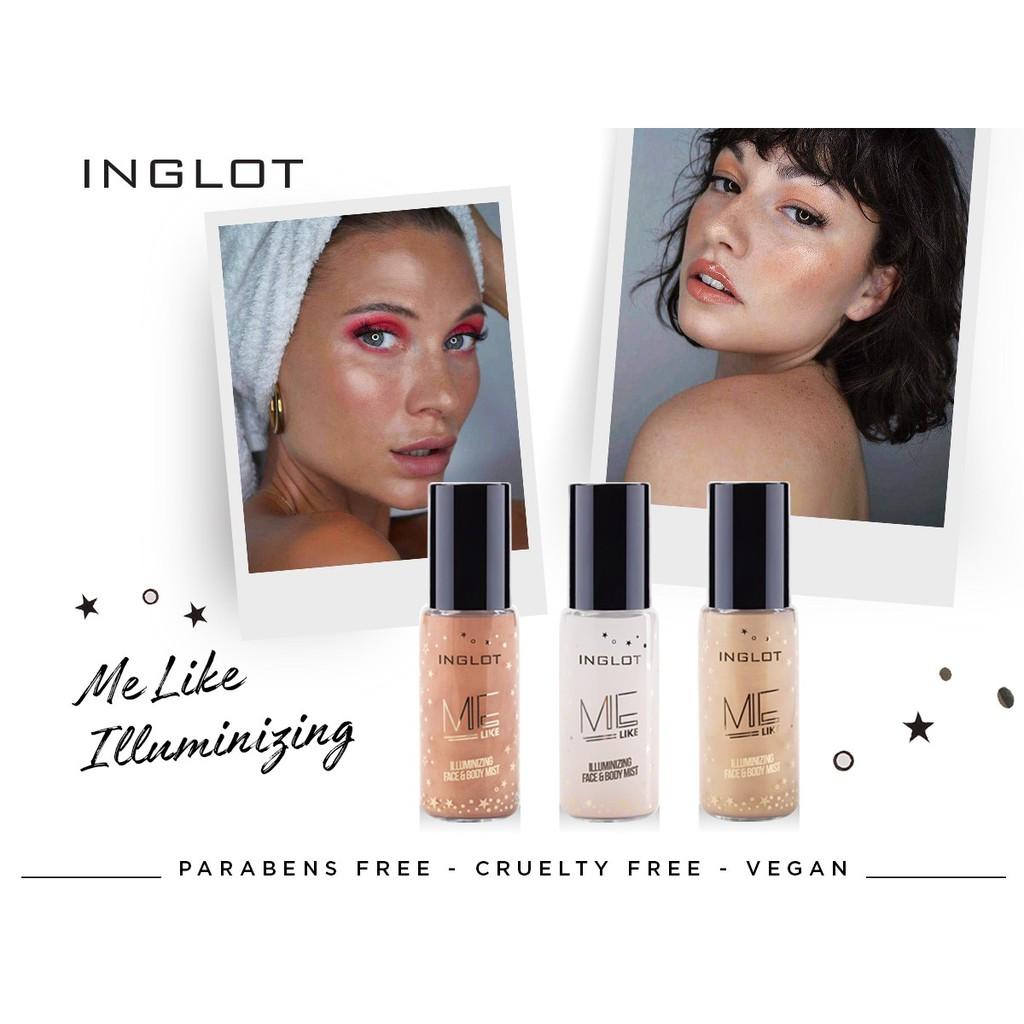 Xịt khoáng ánh nhũ Me Like Illuminizing Face &amp; Body Mist Inglot (50ml)