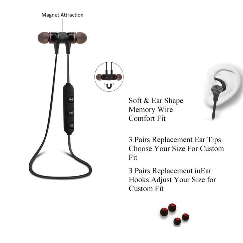 Tai Nghe Bluetooth Sport S8 –Hai đầu nam châm  Âm Thanh Siêu Bass - Hàng chính hãng