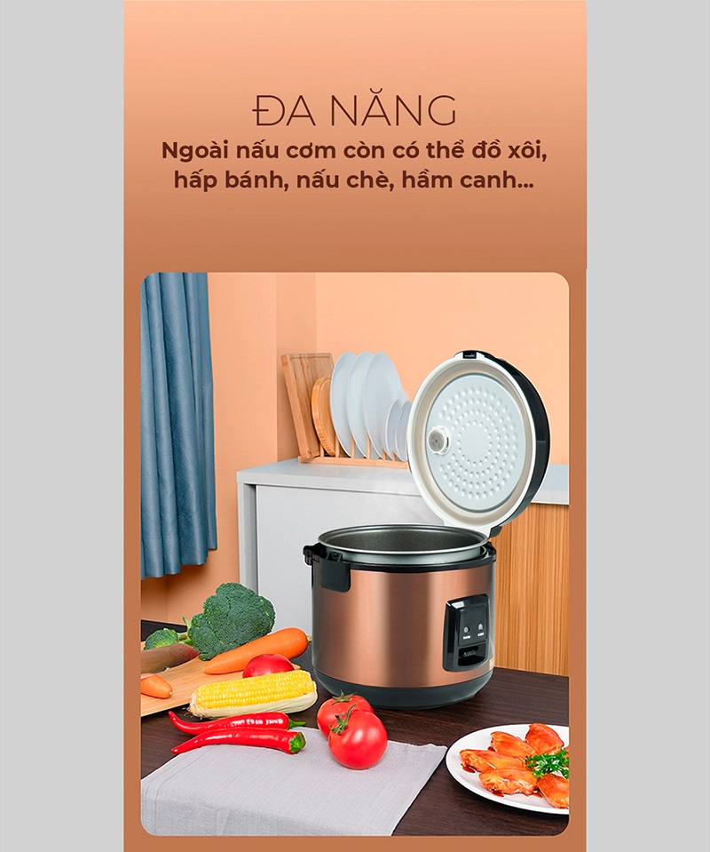 Nồi Cơm Điện HAMM HRC-1804 (1.8 lít) - Hàng Chính Hãng