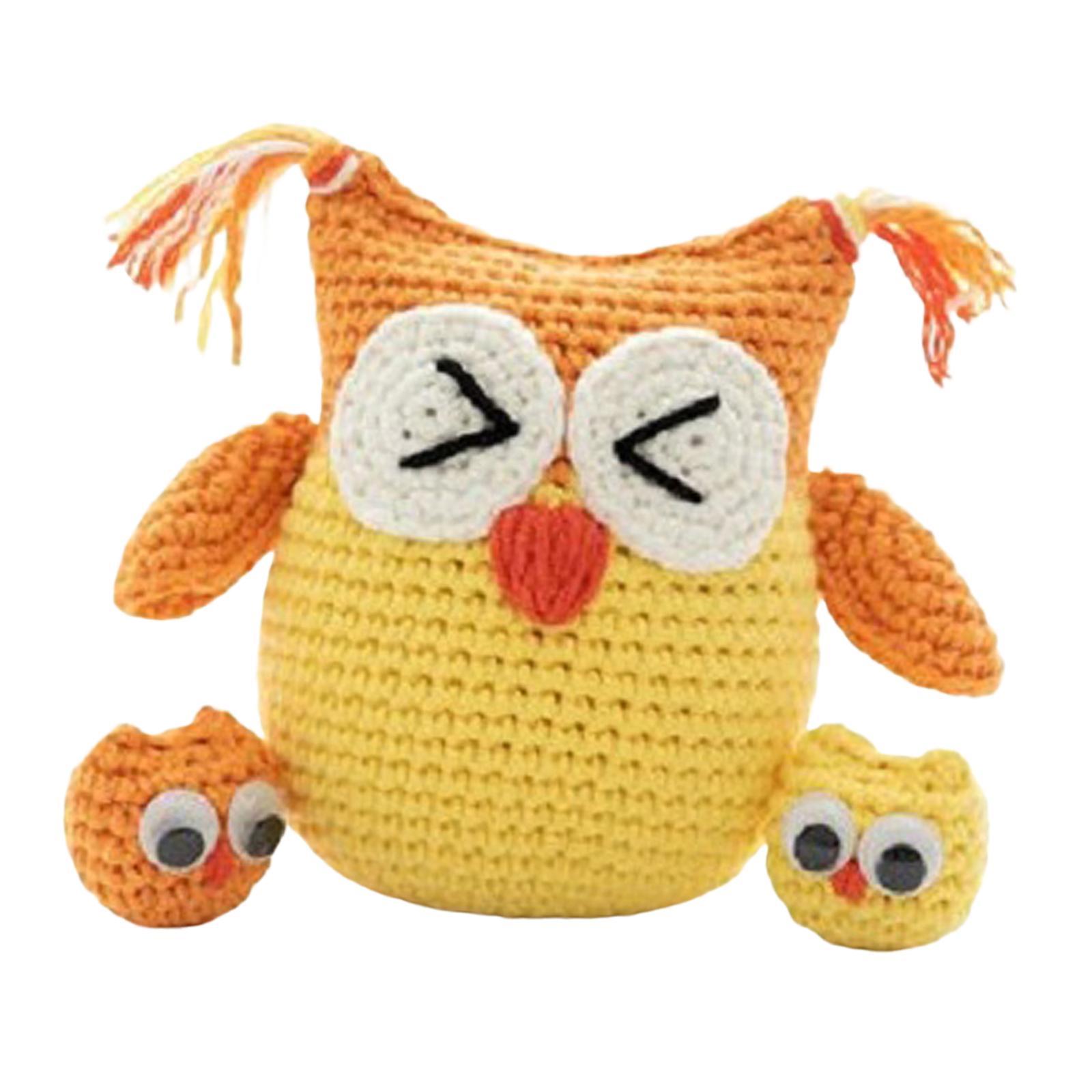 2pcs DIY Beginner Crochet Kit Needlework Crocheting Craft Classic Make Your Own Crochet Doll Kit for Beginners for Birthday Gift