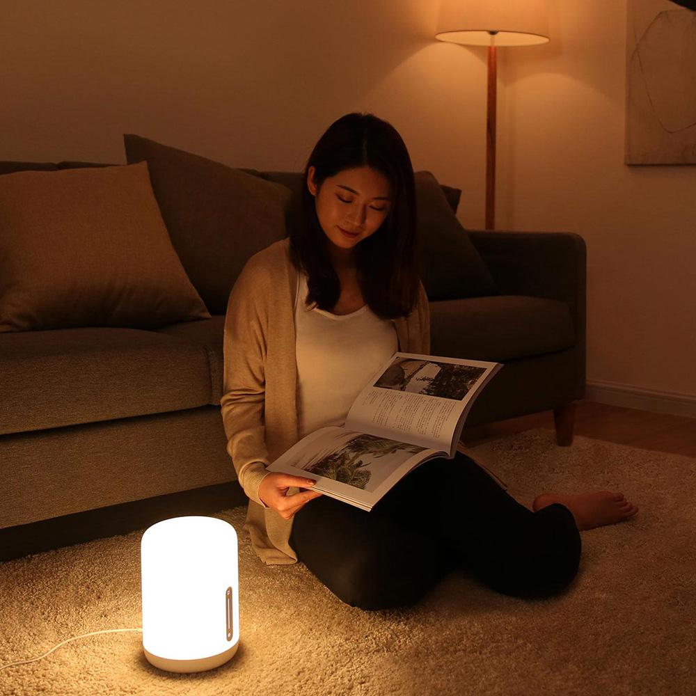 Original Xiaomi Mijia Bedside Lamp Beside Lamp 2 LED Smart Night Lights Baby Sleeping Light WiFi Connection BT APP