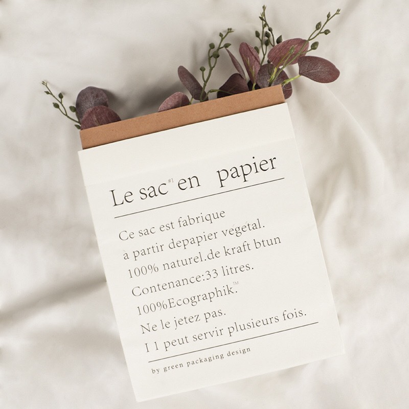 Túi giấy Kraft trang trí nhà cửa, chụp ảnh dày 2 lớp (Decor sản phẩm, Chụp ảnh Lookbook) cao 31 cm - Hàng đẹp loại 1 cứng cáp - Le Sac En Papier