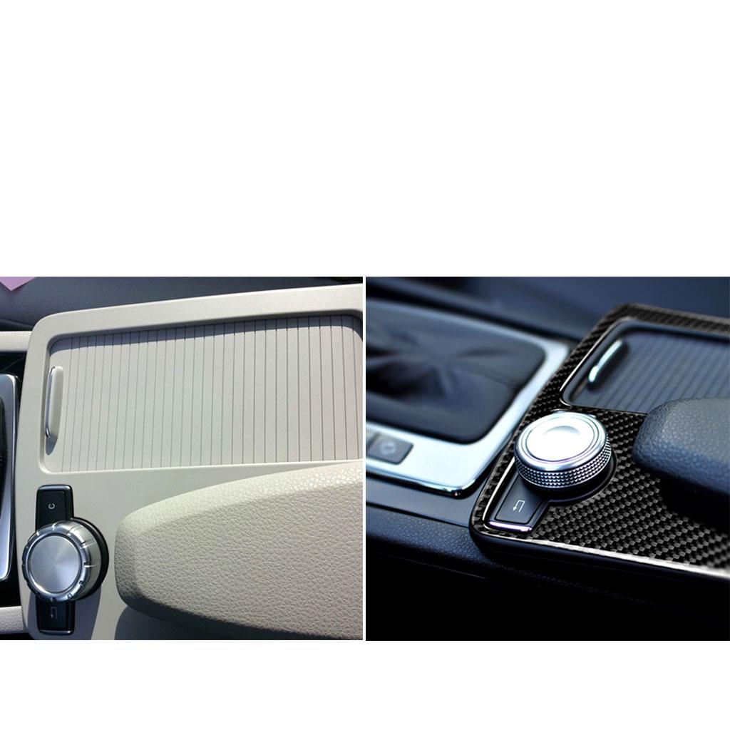 2x Carbon Shifter Panel Cover for Mercedes W204 Multicolor