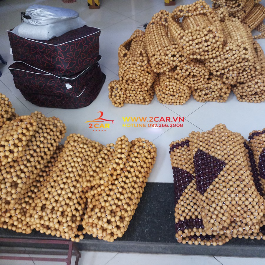 Đệm hạt gỗ dành cho xe ô tô, lót ghế gỗ cây thông