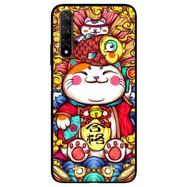 Ốp lưng dành cho Huawei Nova 5T - Mèo Đội Cá