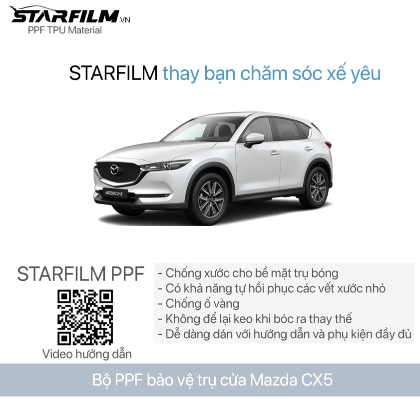 Mazda CX5 PPF TPU Trụ bóng chống xước tự hồi phục STARFILM