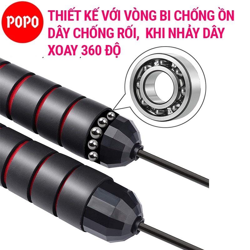 Dây nhảy giảm cân SPORTY Chất liệu lõi thép cao cấp, nhảy dây thể lực hỗ trợ tập GYM TS35