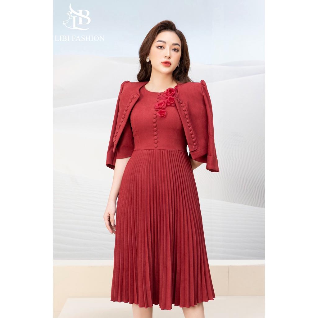 Váy Hoa Vai Cổ tròn ️️FRESHIP️️ váy đầm xu thế mới phong cách nhẹ nhàng phù hợp công sở dự tiệc