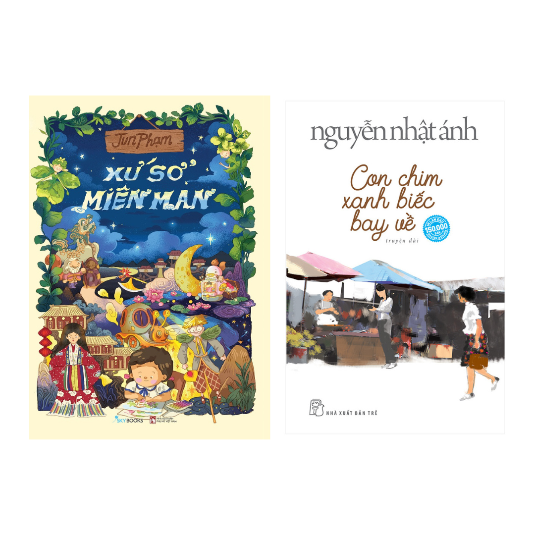 Combo 2 Cuốn Văn Học Thiếu Nhi Đặc Sắc: Xứ Sở Miên Man + Con Chim Xanh Biếc Bay Về