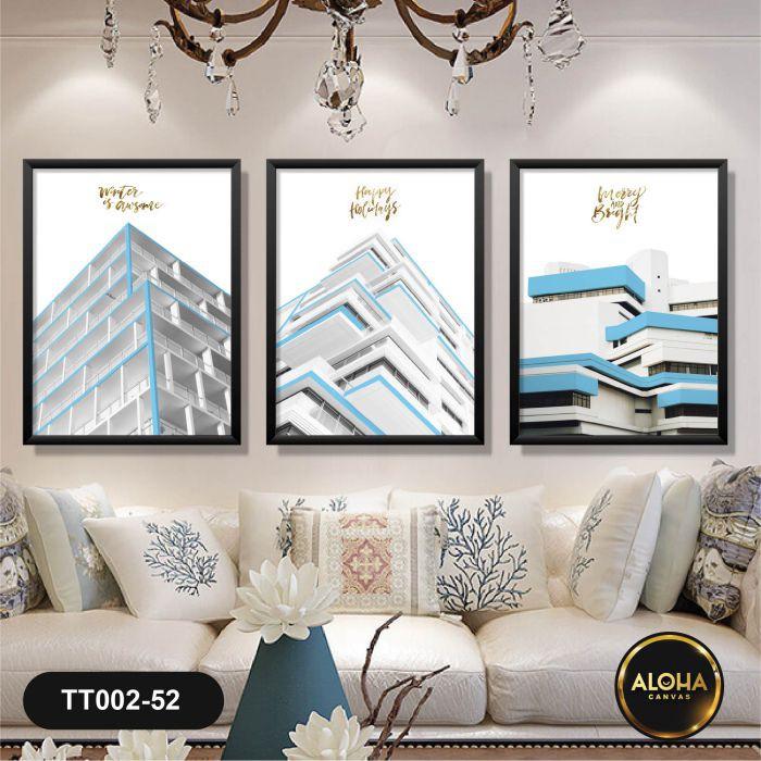 Bộ 3 Tranh Canvas Treo Tường Hiện Đại Cầu Thang Phòng Khách Phòng Ngủ Phòng Bếp Giá Rẻ