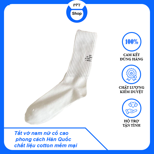 Tất vớ nam nữ cổ cao cao cấp, phong cách Hàn Quốc, chất liệu cotton mềm mại - CAOSUNSET-PO-3017-1DOI