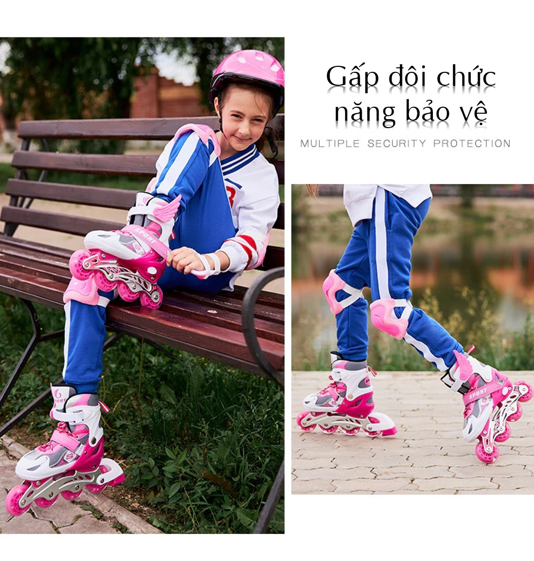 Giày Trượt Patin trẻ em Sport - Hàng nhập khẩu chính hãng MAX STAR, Dành cho trẻ từ 5-14 tuổi - Tặng Mũ và Đồ Bộ Bảo Hộ An Toàn Cho Bé, Top 5 địa chỉ bán giày trượt patin trẻ em uy tín nhất