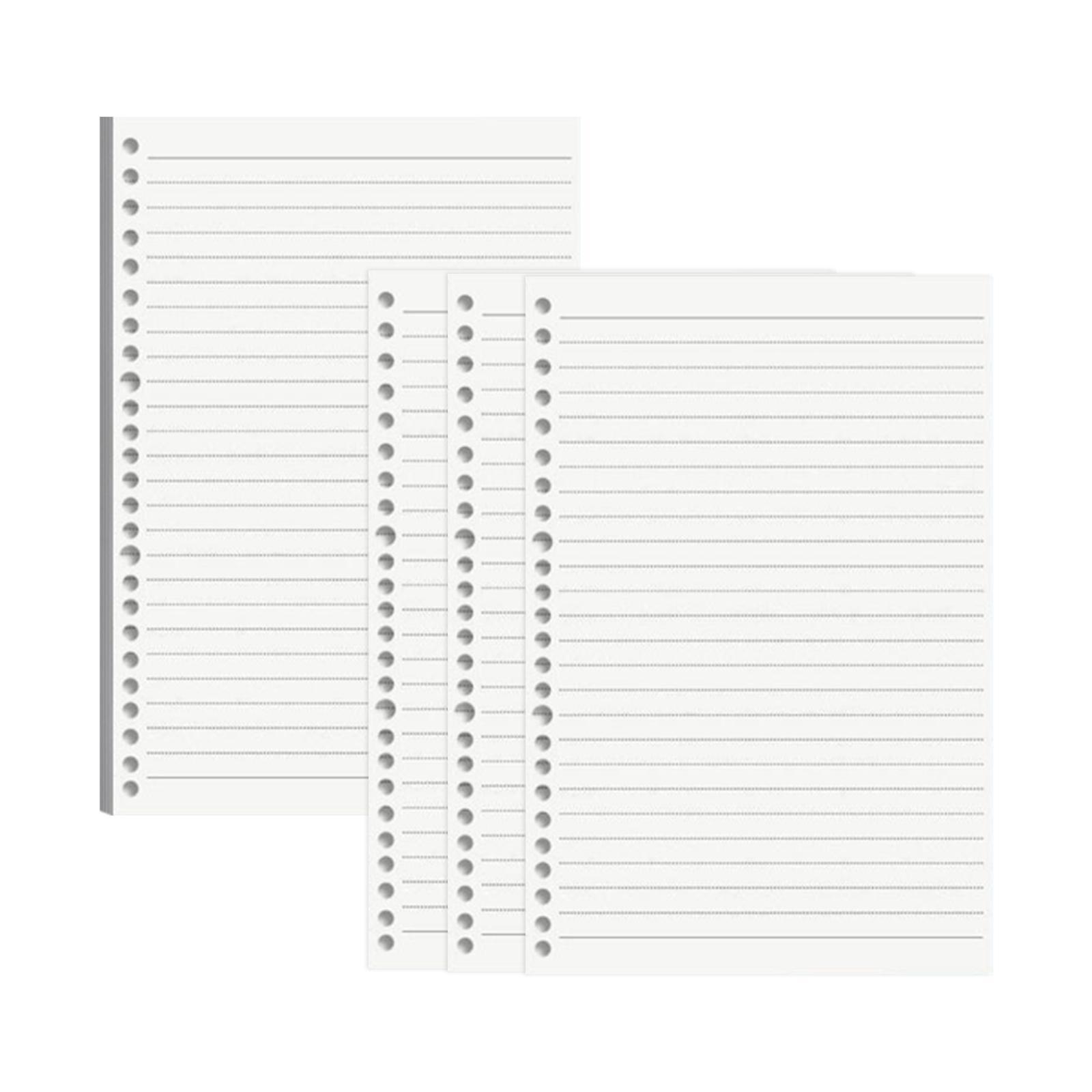 Refill Paper 60 Sheets Accessories Detachable Binder Paper for Binder