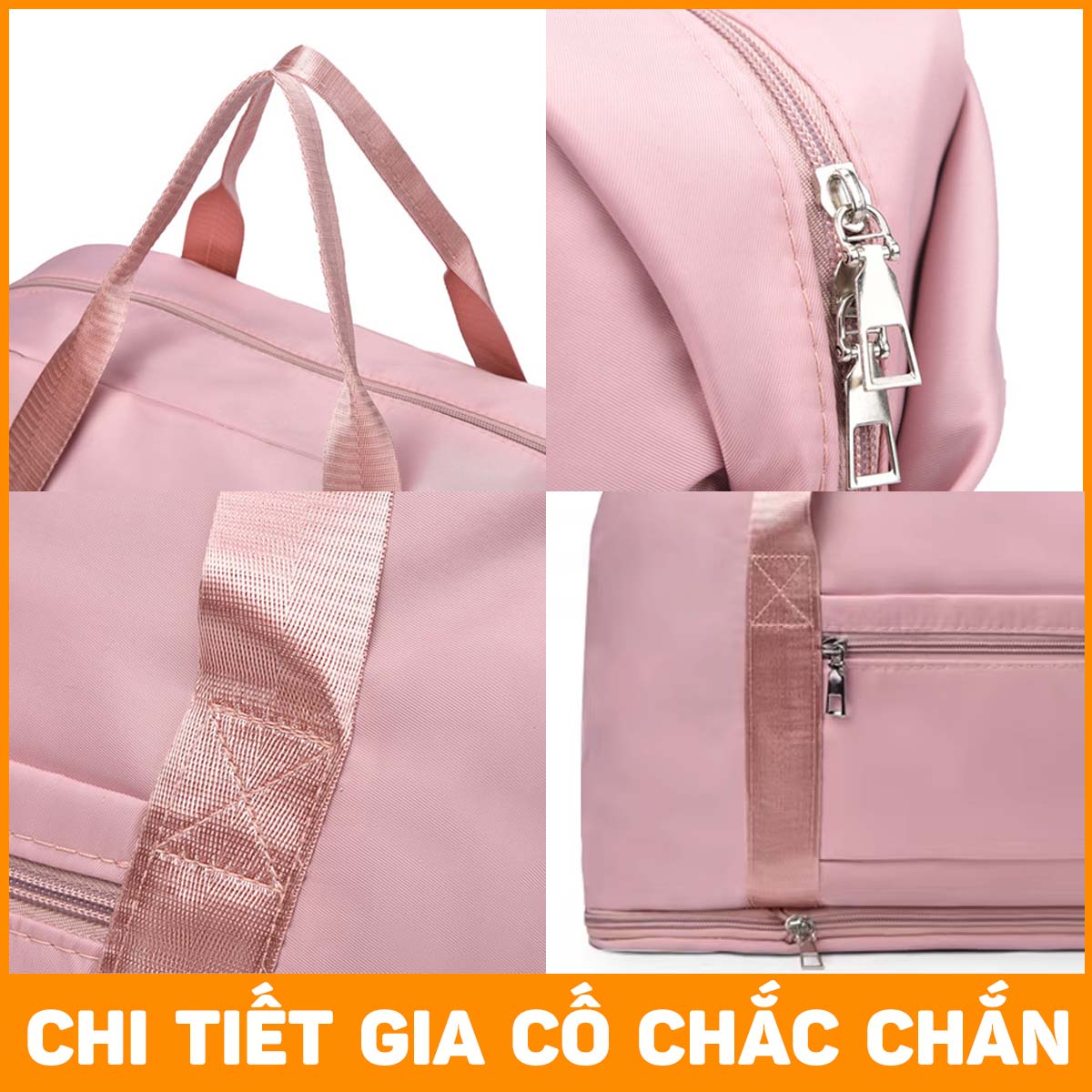 Túi du lịch 2 tầng cỡ lớn chống nước siêu nhẹ cho nam nữ chính hãng cao cấp MySun PINK