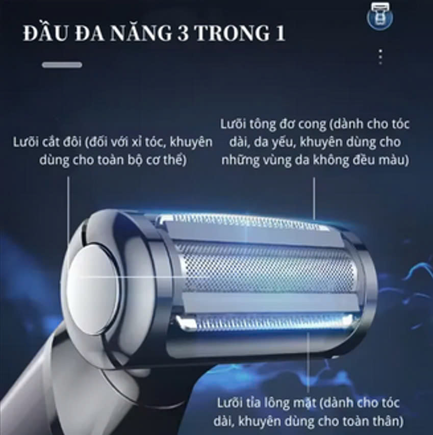 Máy cạo râu khô và ướt - Hàng Chính Hãng
