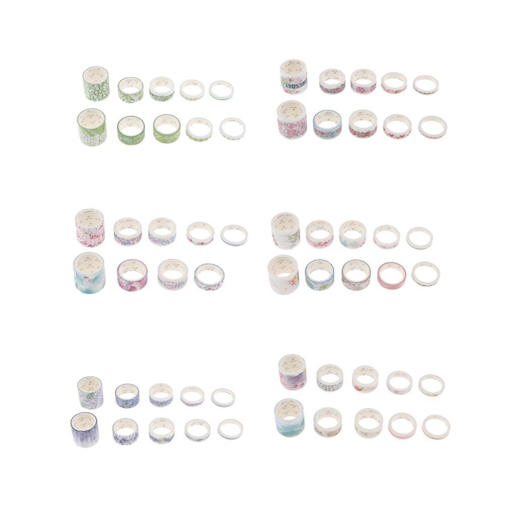 10 Rolls Washi Masking Tape Set, Great for DIY Decor Scrapbooking Sticker Masking Paper Decoration Tape Adhesive School Supplies