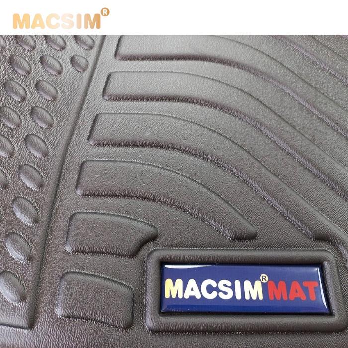 Thảm lót sàn xe ô tô Toyota Hilux 2015-2021 Nhãn hiệu Macsim chất liệu nhựa TPE cao cấp màu đen