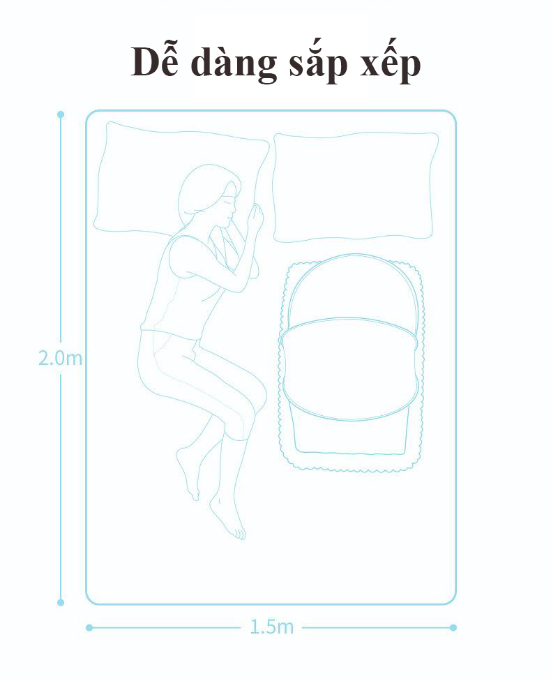 Màn chụp xếp gọn loại lớn, họa tiết thú hoạt hình vui nhộn, chống muỗi và côn trùng bảo vệ bé ngủ ngon