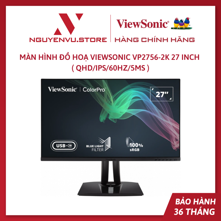 Màn Hình Đồ Hoạ ViewSonic VP2756-2K 27 Inch ( QHD/IPS/60Hz/5ms ) - Hàng Chính Hãng