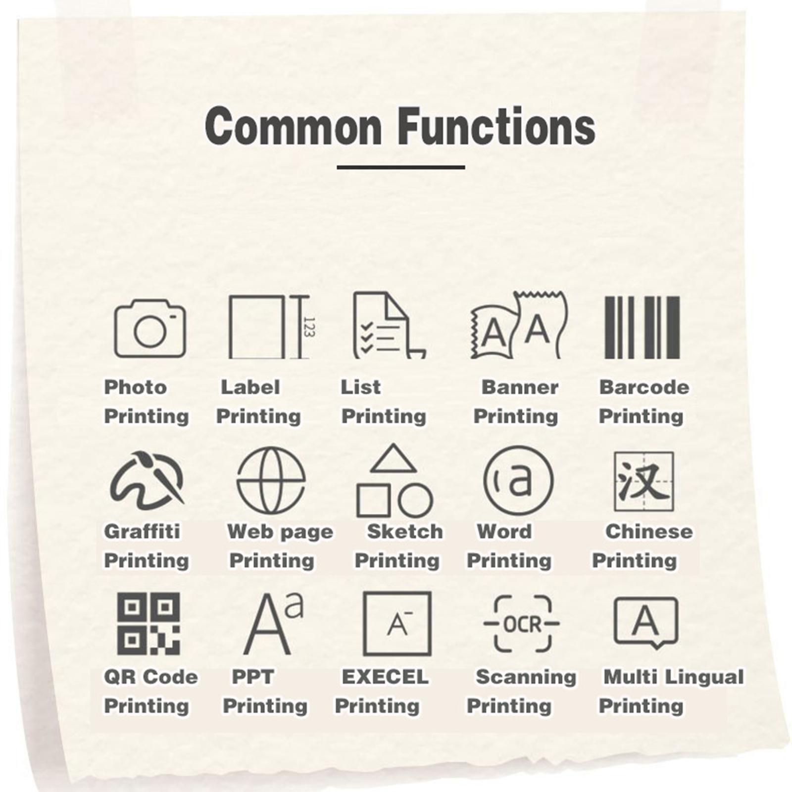 Portable Mini Pocket Thermal Printer Doodle DIY for Office Notes Printing