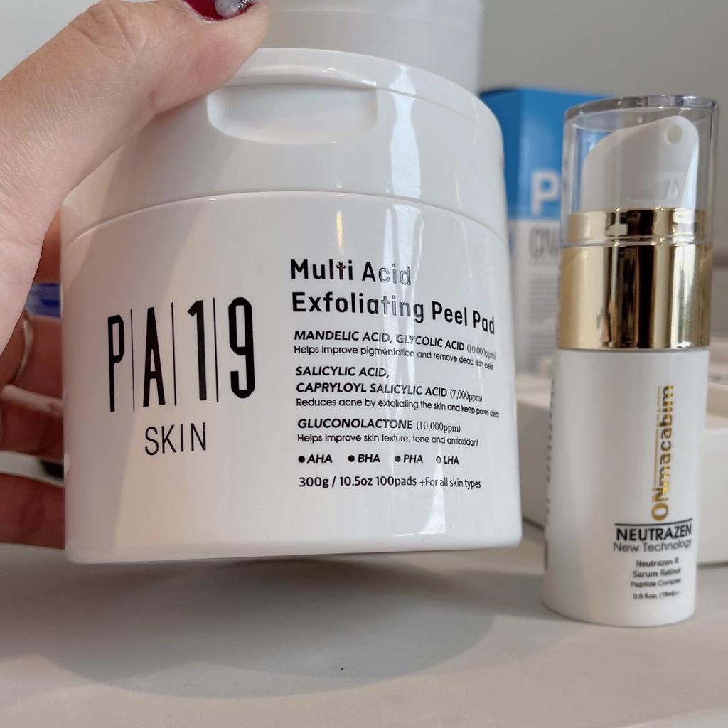 Bông Tẩy Tế Bào Chết Toner Pad PA19SKIN Multi Acid Exfoliating Peel Pad-Làm Sạch Tế Bào Chết, Bã Nhờn - Hee's Beauty