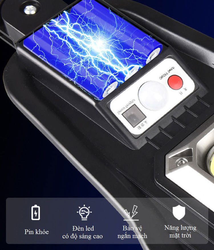 Đèn led thắp sáng ngoài trời siêu sáng có ĐKTX thông minh 24COB