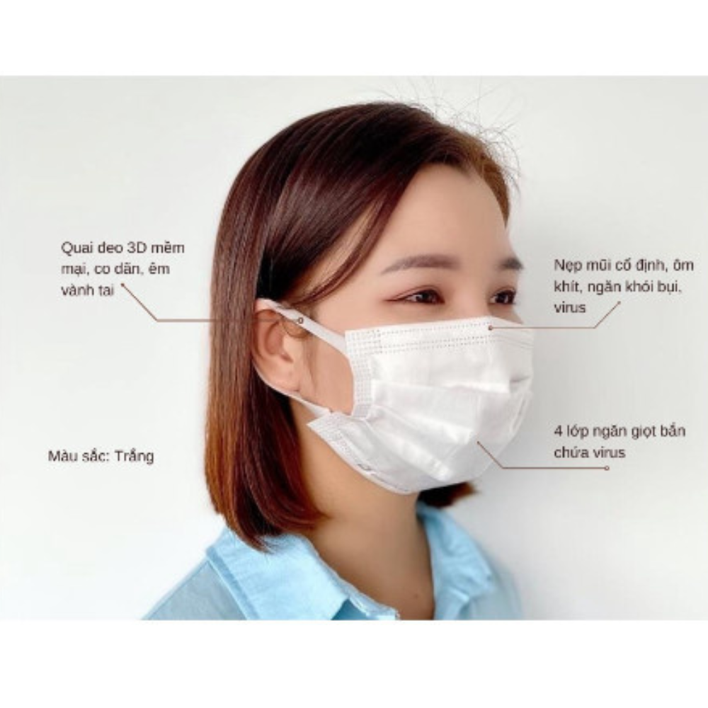 10 khẩu trang y tế kháng khuẩn 4 lớp