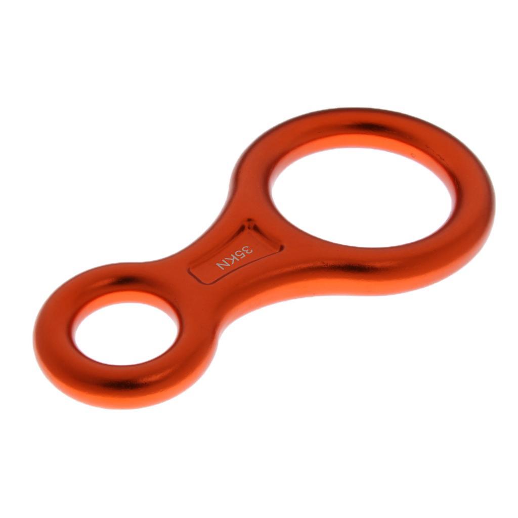 Figure 8 Descender Screw Locking Carabiner Rappelling Climbing Gear Hardware Orange