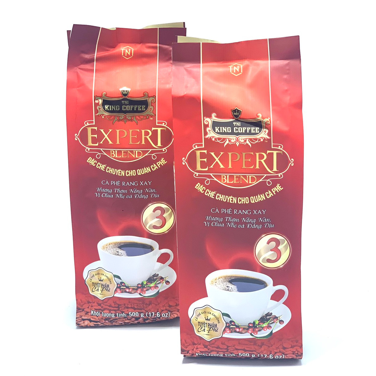 Combo 2 Gói Cà phê Rang Xay EXPERT BLEND 3 King Coffee( Gói 500gam)