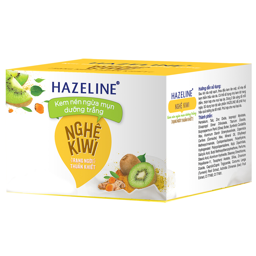 Kem Nén Dưỡng Trắng Ngừa Mụn Hazeline Nghệ Và Kiwi (8g)